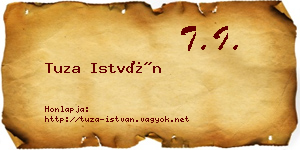 Tuza István névjegykártya
